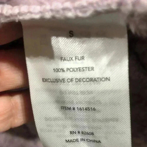 Free2B Faux Fur Teddy Jacket,braided butter pile,full zip,hip pocket,high collar - Picture 11 of 12